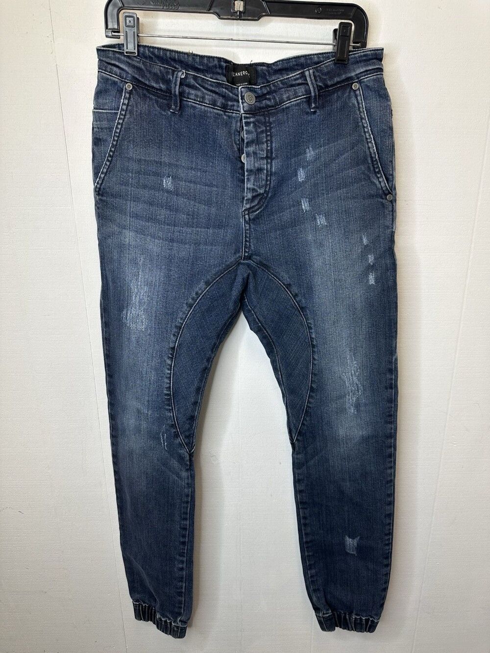 ZANEROBE Levi Slingshot Denimo Jogger Drop Crotch Button Fly Jeans Men's Sz 32